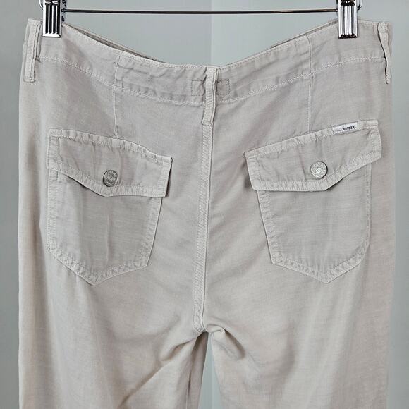 Mother Misfit Crop Ankle Jogger Mid-Rise Pants in Stone Khaki | Women's 26 - Picture 5 of 16